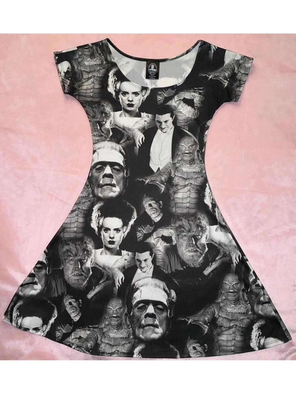 Rock Rebel Universal Monster Skater Dress Classic Monsters Size Small HTF